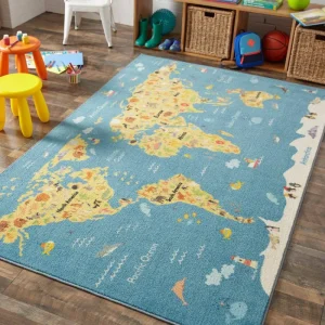 Animal Map Multi 5 Ft. X 8 Ft. Whimsical Area Rug By Mohawk Home | * Best