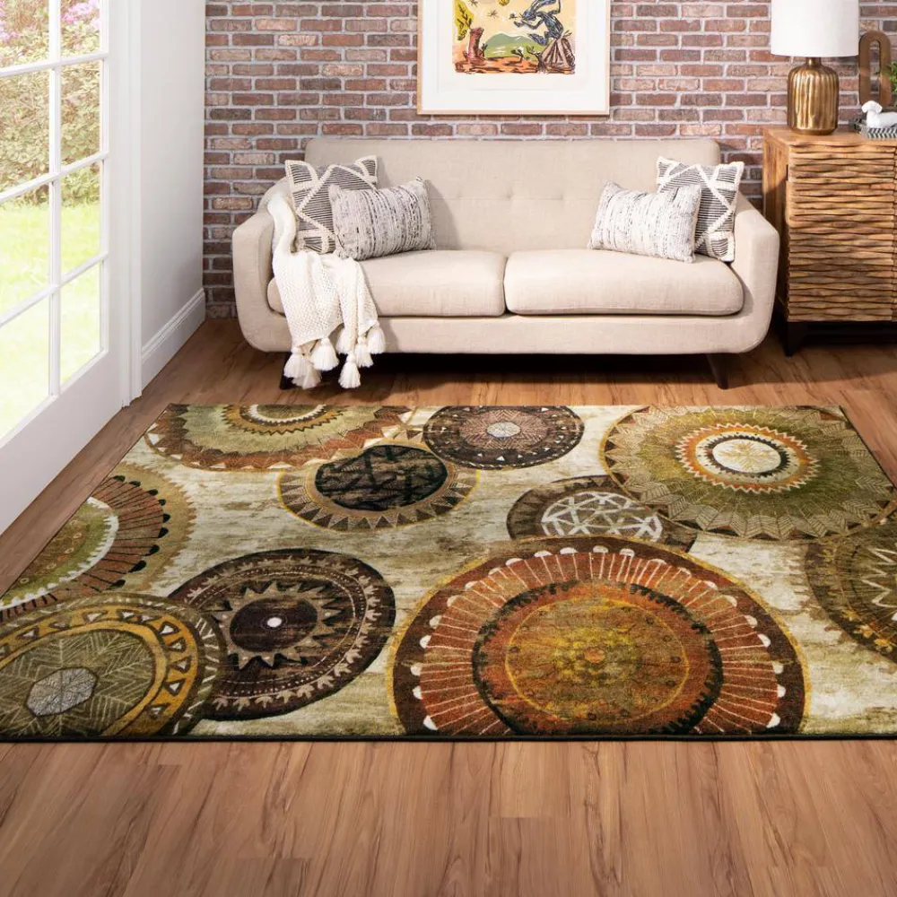 armindale_brown__ft_x__ft_1.webp Armindale Brown 8 Ft. X 10 Ft. Geometric Area Rug By Mohawk Home | * New