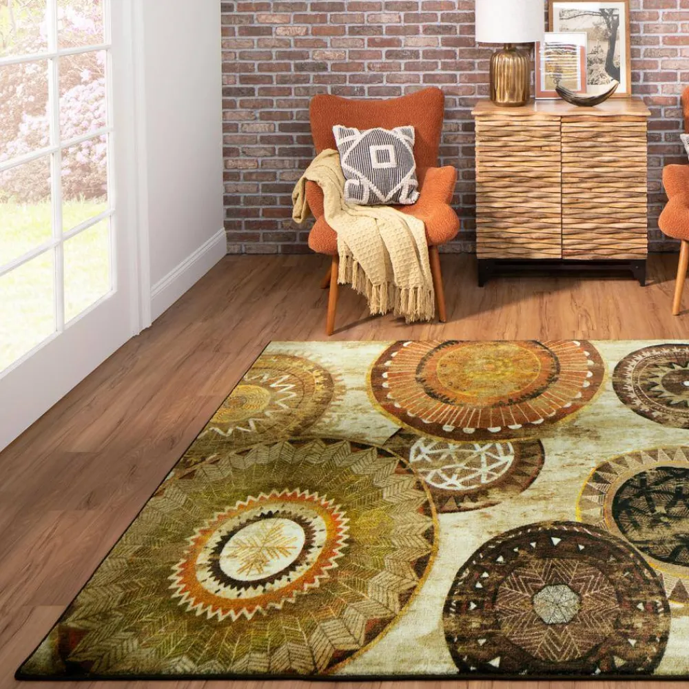 armindale_brown__ft_x__ft_11.webp Armindale Brown 8 Ft. X 10 Ft. Geometric Area Rug By Mohawk Home | * New