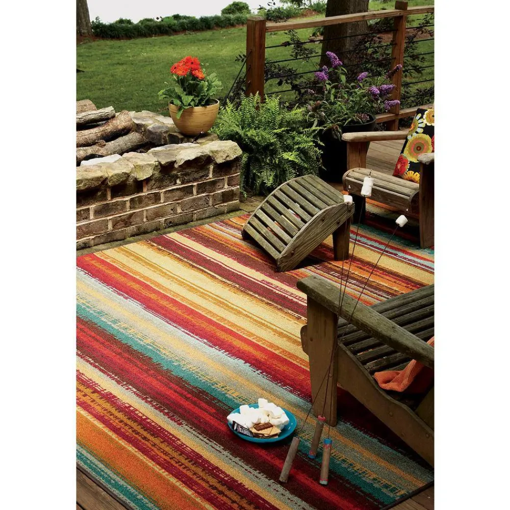 avenue_stripe_multi__ft_x_2.webp Avenue Stripe Multi 5 Ft. X 8 Ft. Indoor/Outdoor Area Rug By Mohawk Home | * Discount