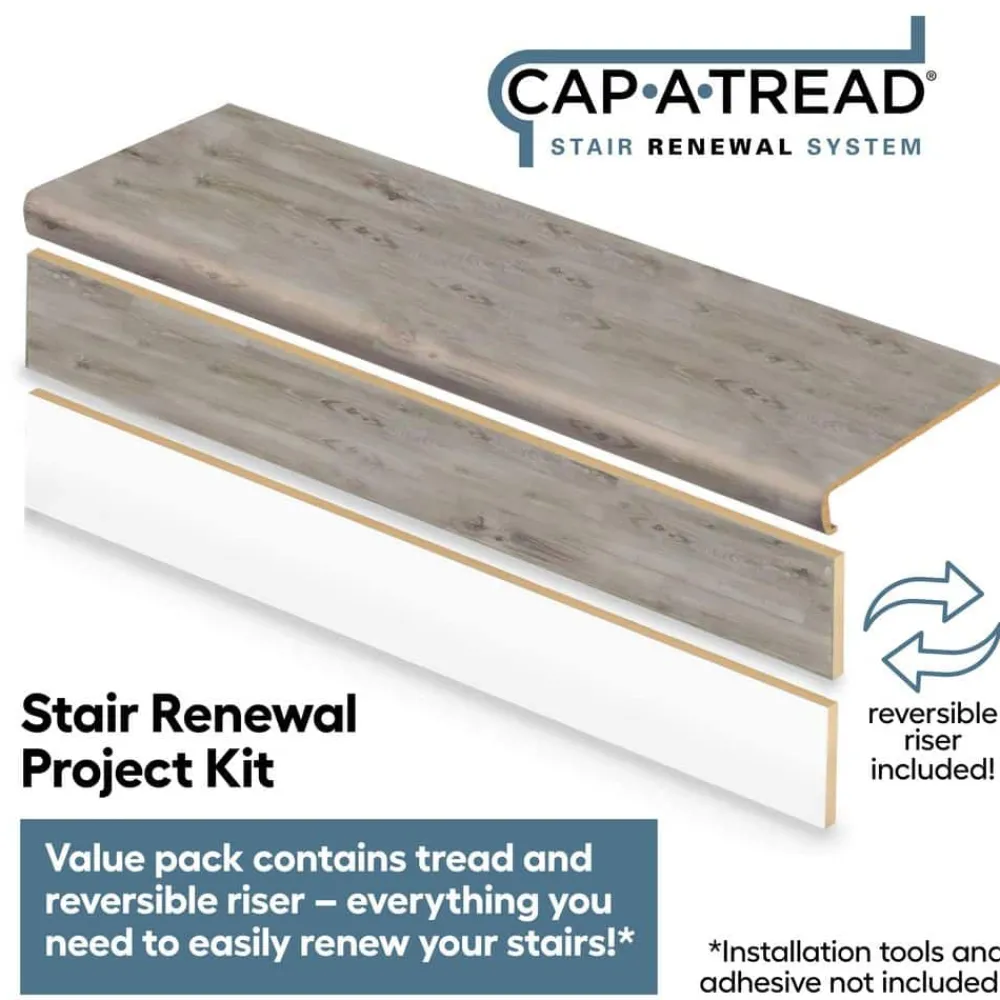 banff_gray_hickory_stair__1-1.webp Banff Gray Hickory Stair Tread And Reversible Riser Kit 47 In. L X 12-1/8 In. W X 2-3/16 In. T By Cap A Tread | * Best Sale