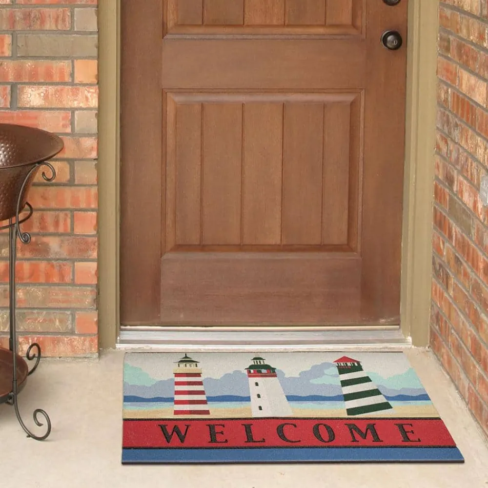 beacons_of_the_ocean__in__1.webp Beacons Of The Ocean 18 In. X 30 In. Recycled Rubber Door Mat By Mohawk Home | * Best Sale