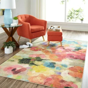 Blurred Blossoms Multi 8 Ft. X 10 Ft. Floral Area Rug By Mohawk Home | * Clearance