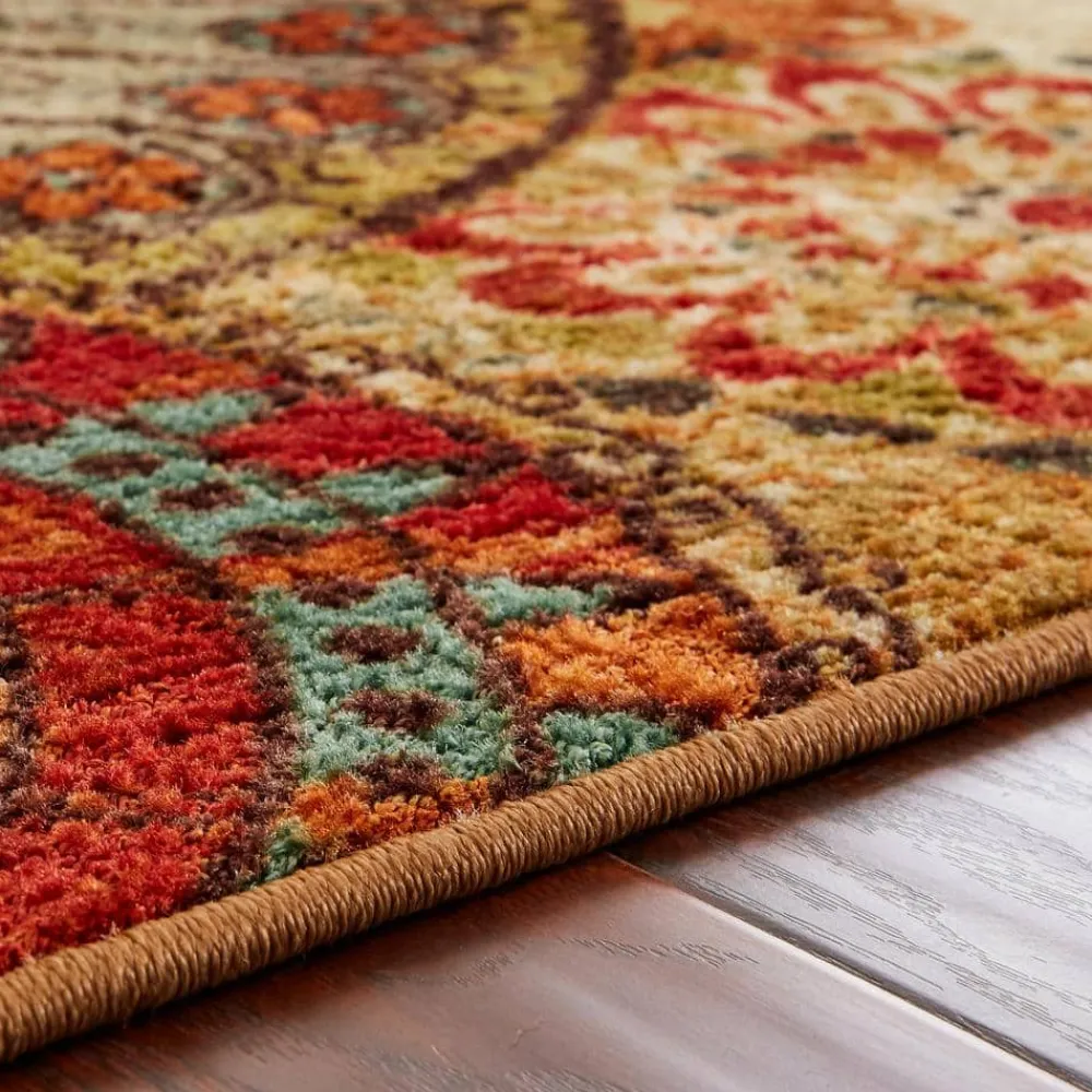 caravan_medallion_multi___6.webp Caravan Medallion Multi 2 Ft. X 8 Ft. Machine Washable Runner Rug By Mohawk Home | * Best