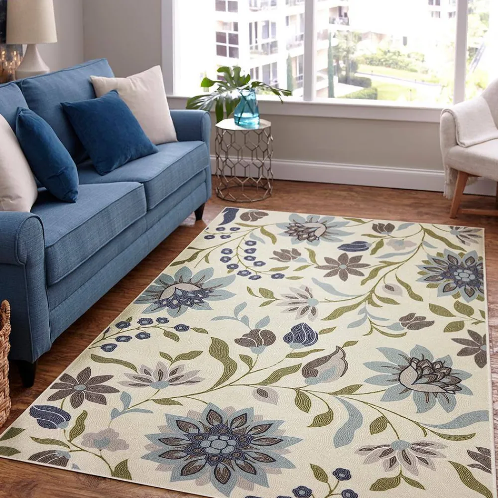 clarita_blue__ft_x__ft_fl_6.webp Clarita Blue 5 Ft. X 8 Ft. Floral Area Rug By Mohawk Home | * New