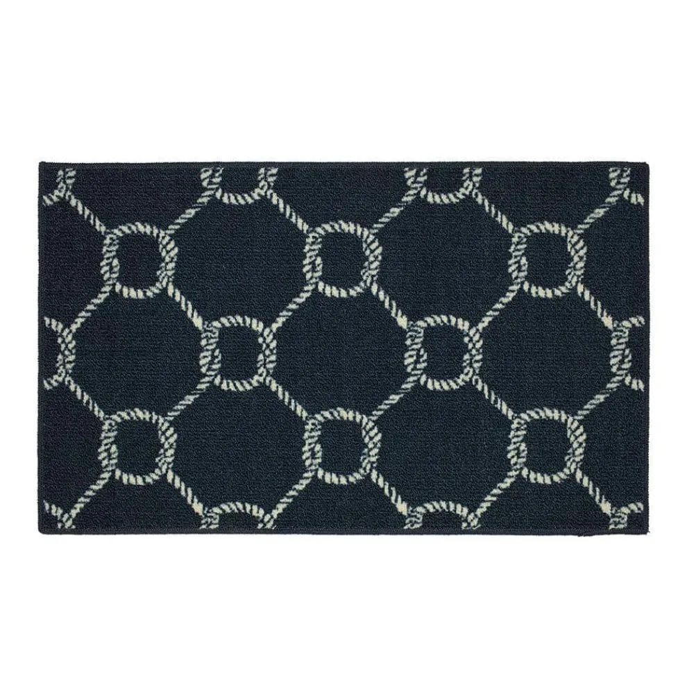 coastal_rope_lattice_navy_0.webp Coastal Rope Lattice Navy 1 Ft. 8 In. X 2 Ft. 10 In. Machine Washable Area Rug By Mohawk Home | * Cheap