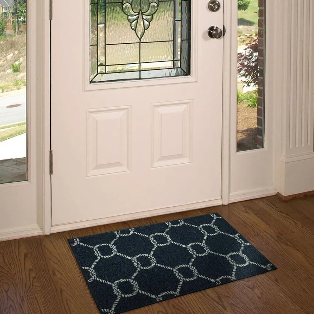 coastal_rope_lattice_navy_1.webp Coastal Rope Lattice Navy 1 Ft. 8 In. X 2 Ft. 10 In. Machine Washable Area Rug By Mohawk Home | * Cheap