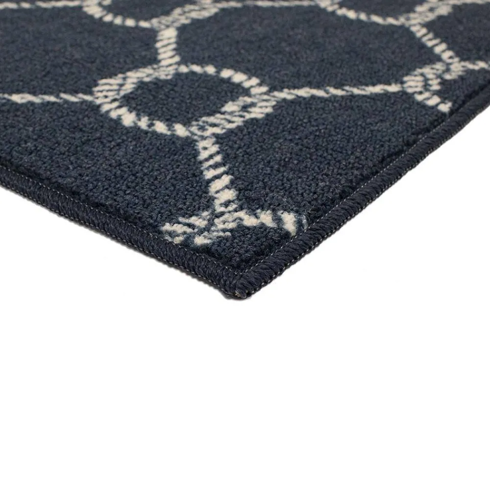 coastal_rope_lattice_navy_3.webp Coastal Rope Lattice Navy 1 Ft. 8 In. X 2 Ft. 10 In. Machine Washable Area Rug By Mohawk Home | * Cheap