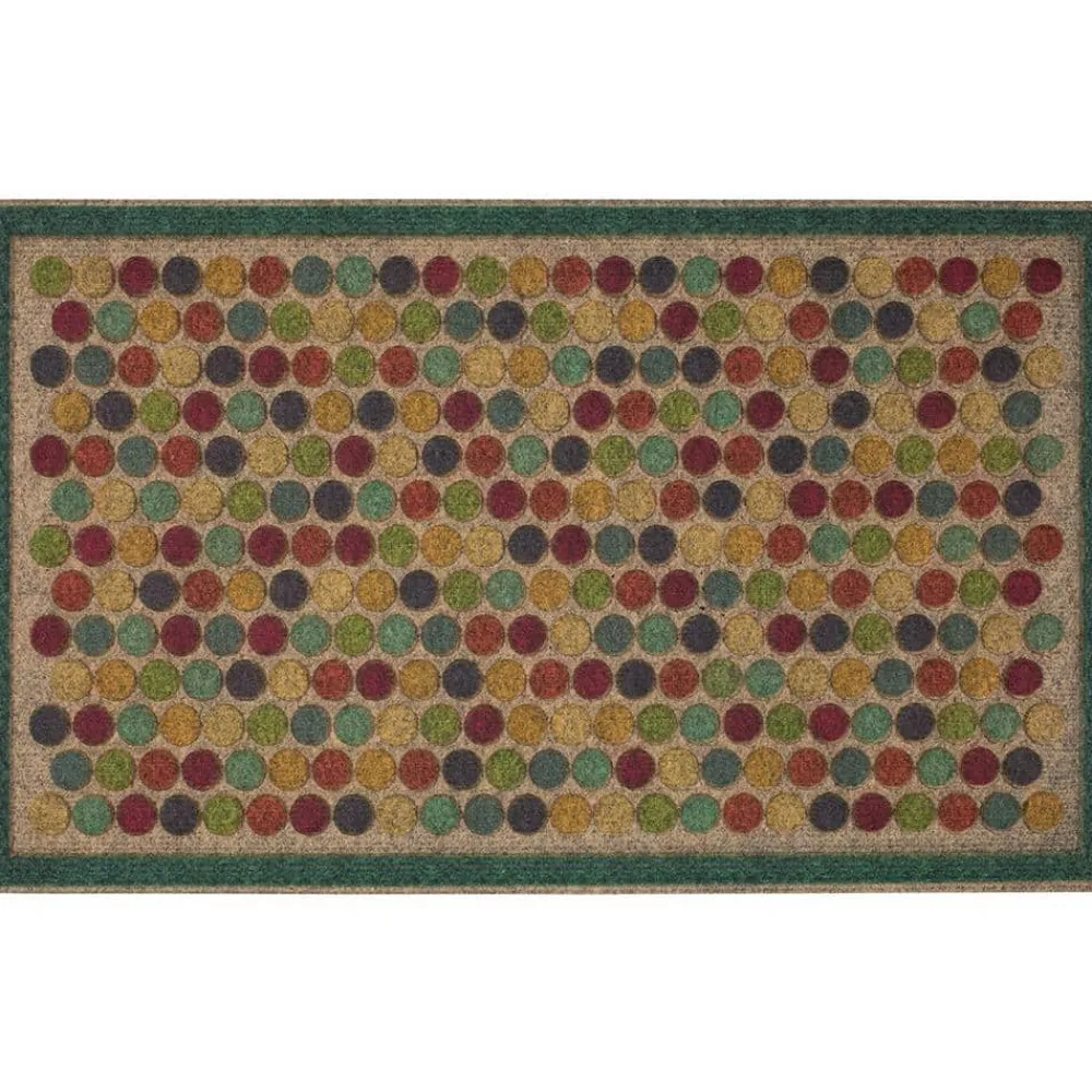 colorful_dots_bright__in__0.webp Colorful Dots Bright 18 In. X 30 In. Ornamental Entry Mat By Mohawk Home | * Sale