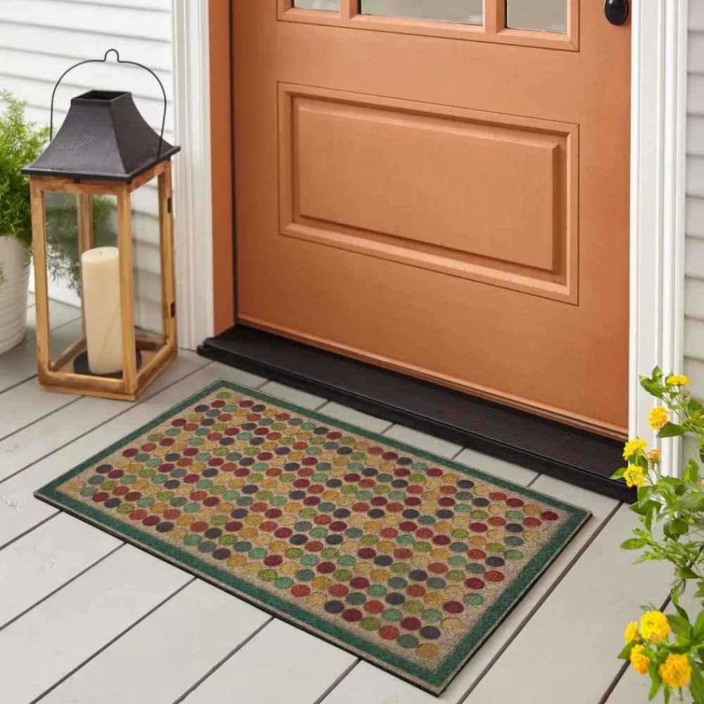 colorful_dots_bright__in__1.webp Colorful Dots Bright 18 In. X 30 In. Ornamental Entry Mat By Mohawk Home | * Sale
