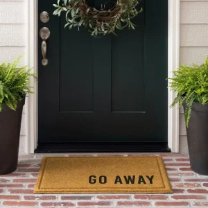 Corner Go Away Natural 18 In. X 30 In. Faux Coir Doormat By Mohawk Home | * Best
