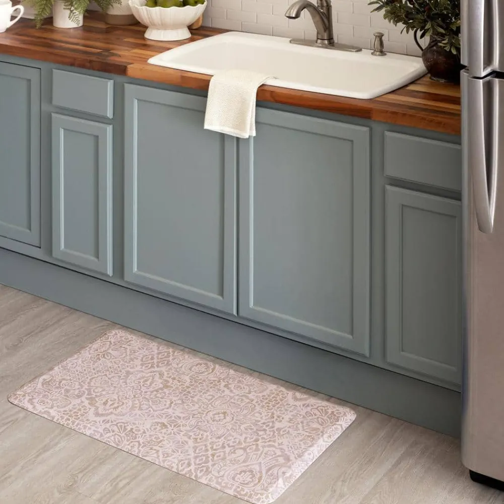 damask_nouveau_tan__ft__i_1.webp Damask Nouveau Tan 1 Ft. 8 In. X 3 Ft. 6 In. Kitchen Mat By Mohawk Home | * Outlet