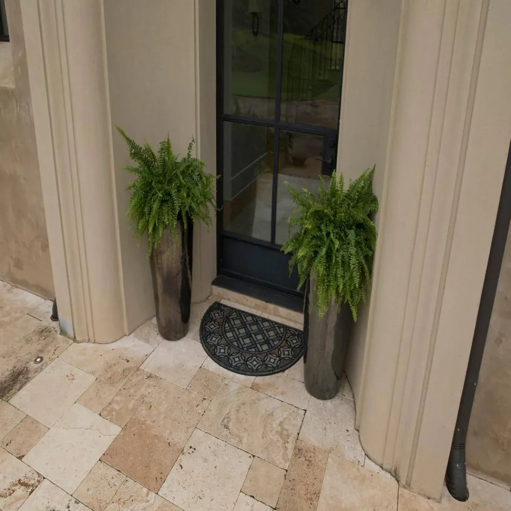 deco_tile_slice_brown__in_1.webp Deco Tile Slice Brown 23 In. X 35 In. Doorscapes Estate Mat By Mohawk Home | * Outlet