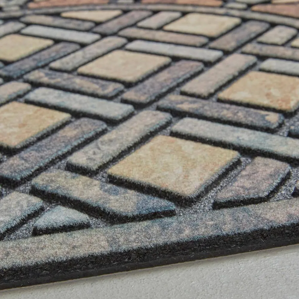 deco_tile_slice_brown__in_2.webp Deco Tile Slice Brown 23 In. X 35 In. Doorscapes Estate Mat By Mohawk Home | * Outlet