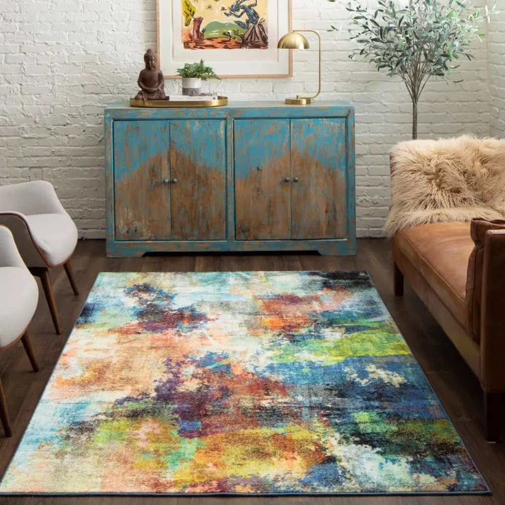 decollage_multi__ft_x__ft_1.webp Decollage Multi 4 Ft. X 6 Ft. Abstract Area Rug By Mohawk Home | * New
