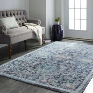 Elizabeth Medium Blue 9 Ft. X 12 Ft. Distressed Area Rug By Mohawk Home | * Hot