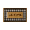 Fall Welcome Check Natural 18 In. X 30 In. Faux Coir Doormat By Mohawk Home | * Store