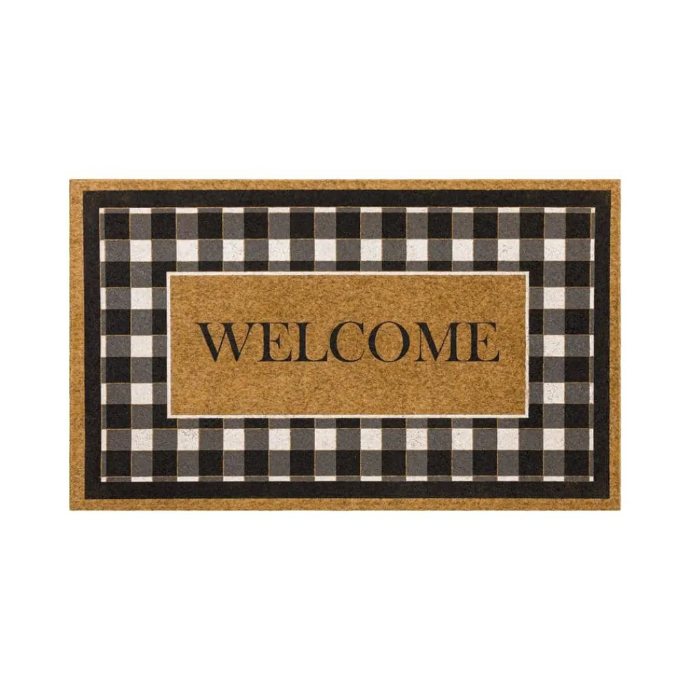 fall_welcome_check_natura_0.webp Fall Welcome Check Natural 18 In. X 30 In. Faux Coir Doormat By Mohawk Home | * Store