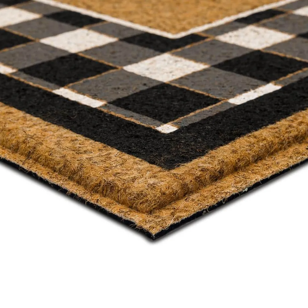 fall_welcome_check_natura_4.webp Fall Welcome Check Natural 18 In. X 30 In. Faux Coir Doormat By Mohawk Home | * Store