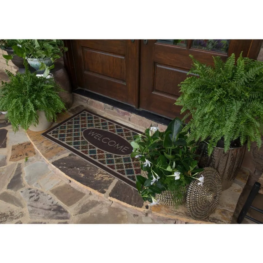 flowery_tiles__in_x__in_o_2.webp Flowery Tiles 24 In. X 48 In. Ornamental Entry Mat By Mohawk Home | * Cheap