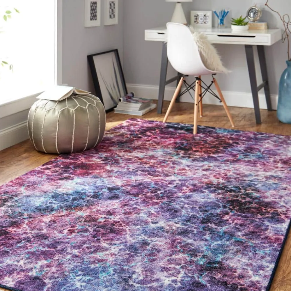 fractal_purple__ft_x__ft__1.webp Fractal Purple 8 Ft. X 10 Ft. Abstract Area Rug By Mohawk Home | * Discount