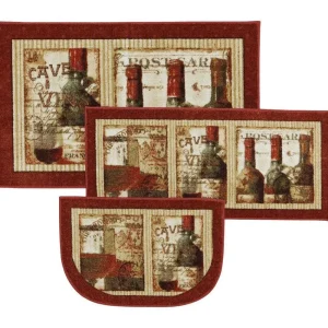 French Cellar Multi 3 Ft. X 4 Ft. 3-Piece Indoor Rug Set By Mohawk Home | * New