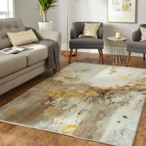 Gold Vein Grey 8 Ft. X 10 Ft. Abstract Area Rug By Mohawk Home | * Clearance