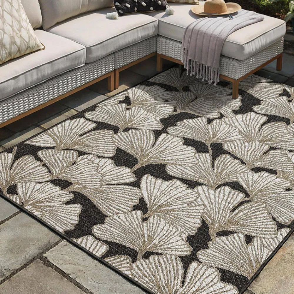 harbour_blossoms_dark_gre_1.webp Harbour Blossoms Dark Grey 8 Ft. X 10 Ft. Floral Indoor/Outdoor Area Rug By Mohawk Home | * Outlet