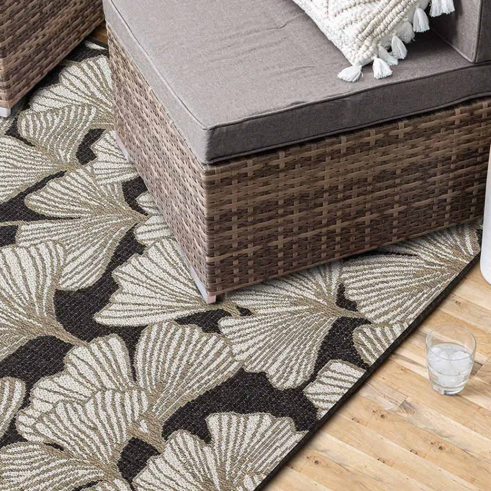 harbour_blossoms_dark_gre_2.webp Harbour Blossoms Dark Grey 8 Ft. X 10 Ft. Floral Indoor/Outdoor Area Rug By Mohawk Home | * Outlet