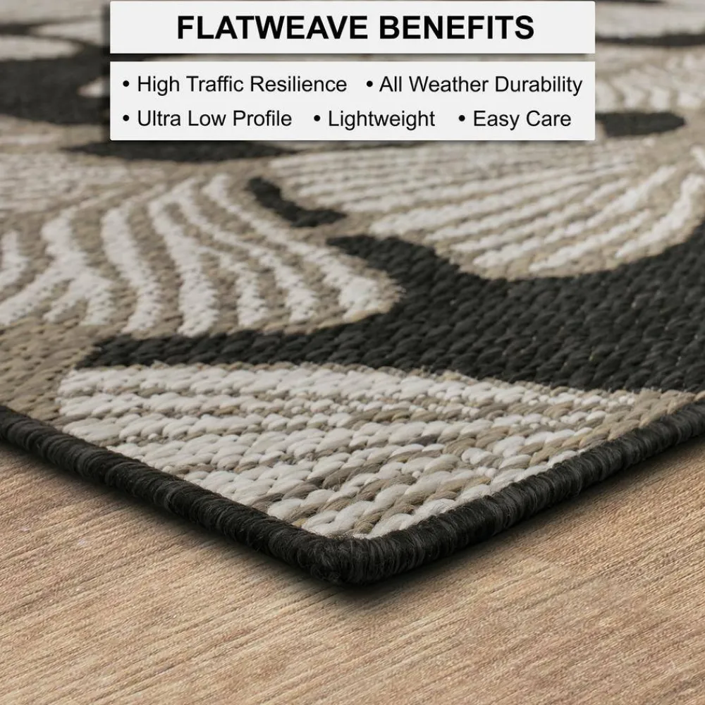 harbour_blossoms_dark_gre_4.webp Harbour Blossoms Dark Grey 8 Ft. X 10 Ft. Floral Indoor/Outdoor Area Rug By Mohawk Home | * Outlet