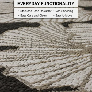 Harbour Blossoms Dark Grey 8 Ft. X 10 Ft. Floral Indoor/Outdoor Area Rug By Mohawk Home | * Outlet