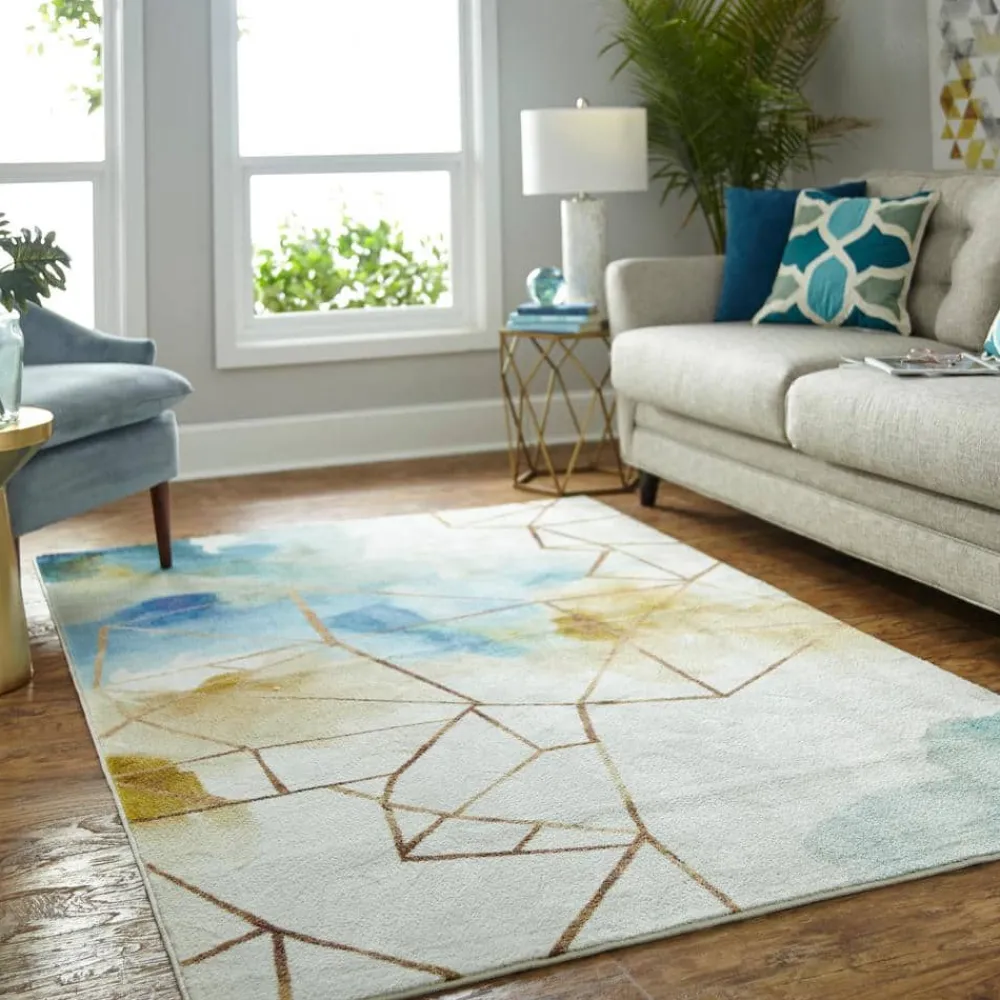 illusion_water_cream__ft__1.webp Illusion Water Cream 10 Ft. X 14 Ft. Abstract Area Rug By Mohawk Home | * Discount