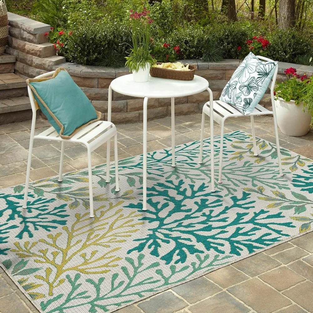 lagoon_teal__ft_x__ft_ind_1.webp Lagoon Teal 10 Ft. X 13 Ft. Indoor/Outdoor Area Rug By Mohawk Home | * Sale