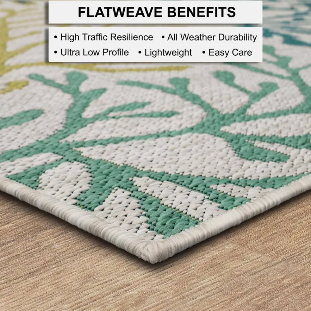 lagoon_teal__ft_x__ft_ind_4.webp Lagoon Teal 10 Ft. X 13 Ft. Indoor/Outdoor Area Rug By Mohawk Home | * Sale