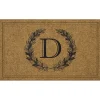 Laurel Multi 24 In. X 36 In. Faux Coir Monogrammed D Door Mat By Mohawk Home | * Best
