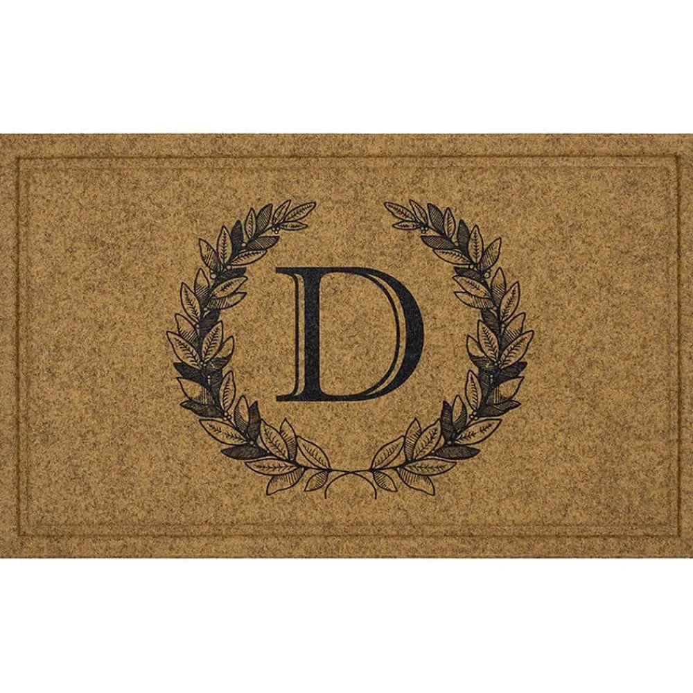 laurel_multi__in_x__in_fa_0.webp Laurel Multi 24 In. X 36 In. Faux Coir Monogrammed D Door Mat By Mohawk Home | * Best