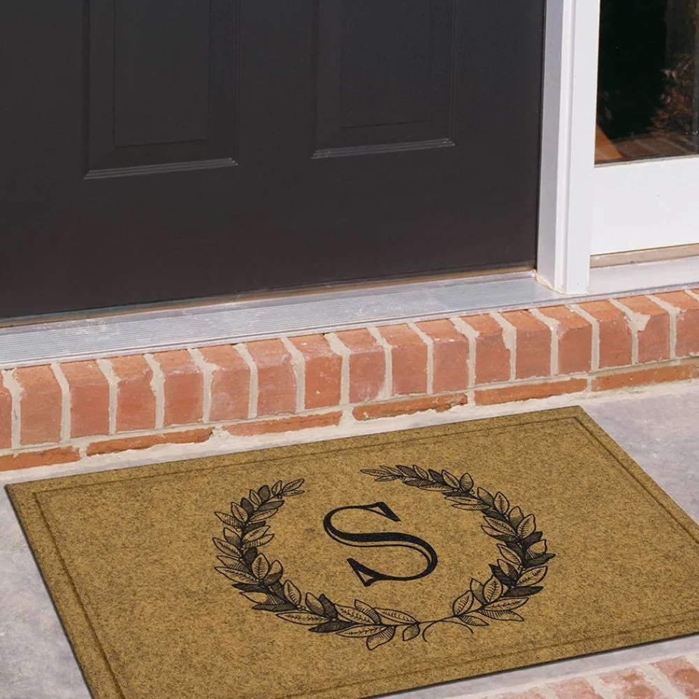 laurel_multi__in_x__in_fa_1.webp Laurel Multi 24 In. X 36 In. Faux Coir Monogrammed D Door Mat By Mohawk Home | * Best