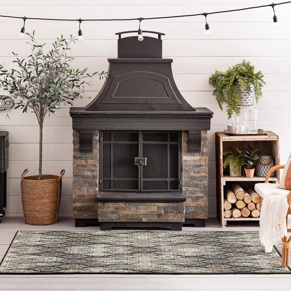 marbella_dark_grey__ft__i_1.webp Marbella Dark Grey 5 Ft. 3 In. X 7 Ft. 6 In. Ikat Indoor/Outdoor Area Rug By Mohawk Home | * Sale