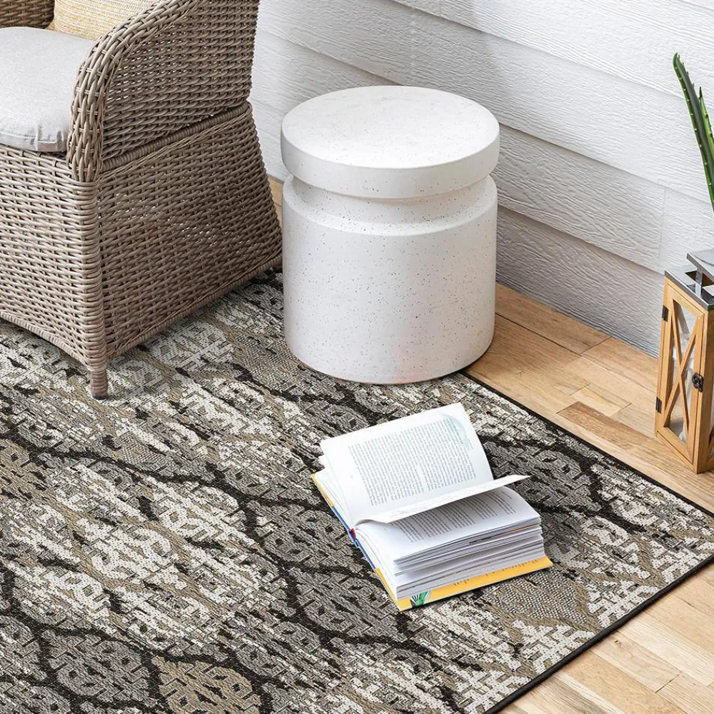marbella_dark_grey__ft__i_2.webp Marbella Dark Grey 5 Ft. 3 In. X 7 Ft. 6 In. Ikat Indoor/Outdoor Area Rug By Mohawk Home | * Sale