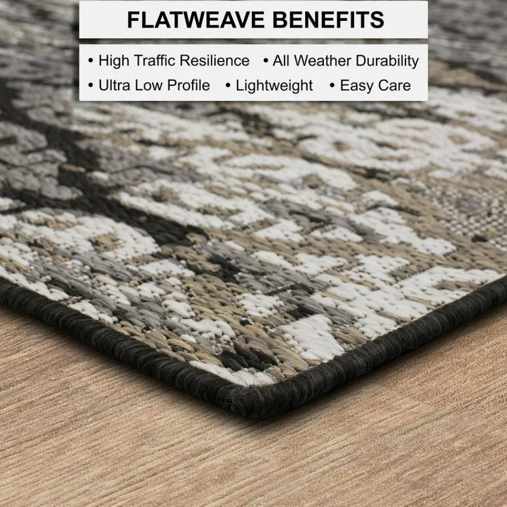 marbella_dark_grey__ft__i_4.webp Marbella Dark Grey 5 Ft. 3 In. X 7 Ft. 6 In. Ikat Indoor/Outdoor Area Rug By Mohawk Home | * Sale