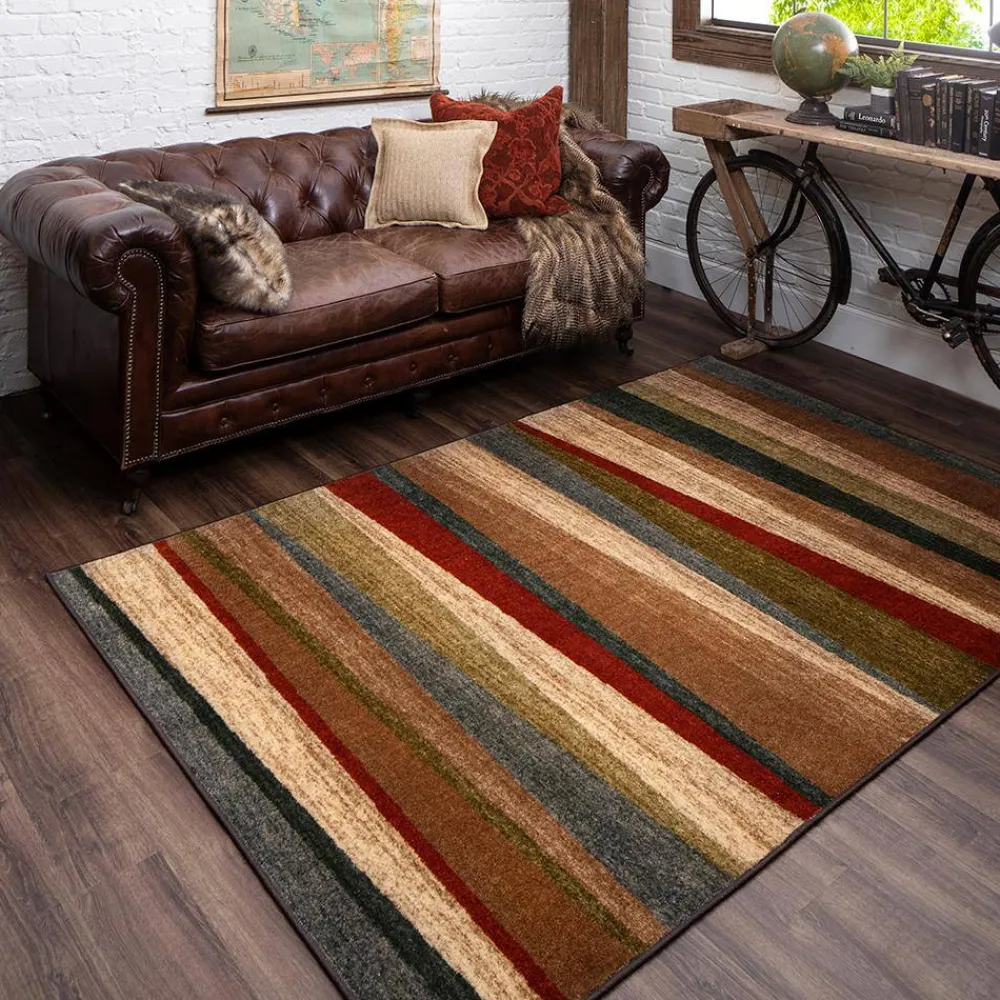 mayan_sunset_sierra__ft_x_7.webp Mayan Sunset Sierra 5 Ft. X 8 Ft. Striped Area Rug By Mohawk Home | * Flash Sale