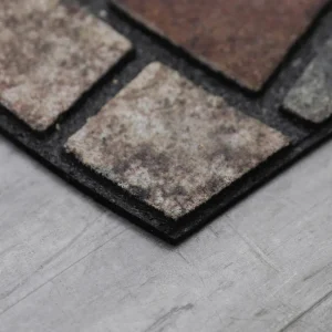 Mosaic Mythos Stone Slice 23 In. X 35 In. Doorscapes Estate Mat By Mohawk Home | * Sale