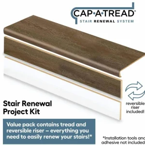 Oaxaca Valley Gray Stair Tread And Reversible Riser Kit 47 In. L X 12-1/8 In. W X 2-3/16 In. T By Cap A Tread | * Fashion