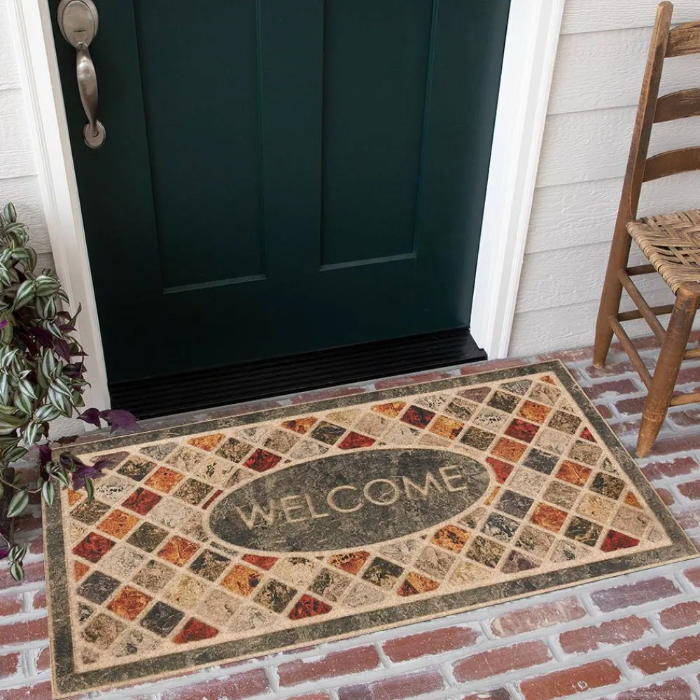 ornamental_brick__in_x__i_1.webp Ornamental Brick 24 In. X 48 In. Door Mat By Mohawk Home | * Best Sale