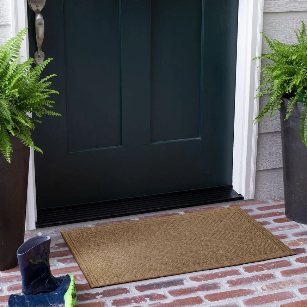 parquet_impressions_jacqu_1-2.webp Parquet Impressions Jacquard Safari 24 In. X 36 In. Recycled Rubber Indoor/Outdoor Door Mat By Mohawk Home | * Sale