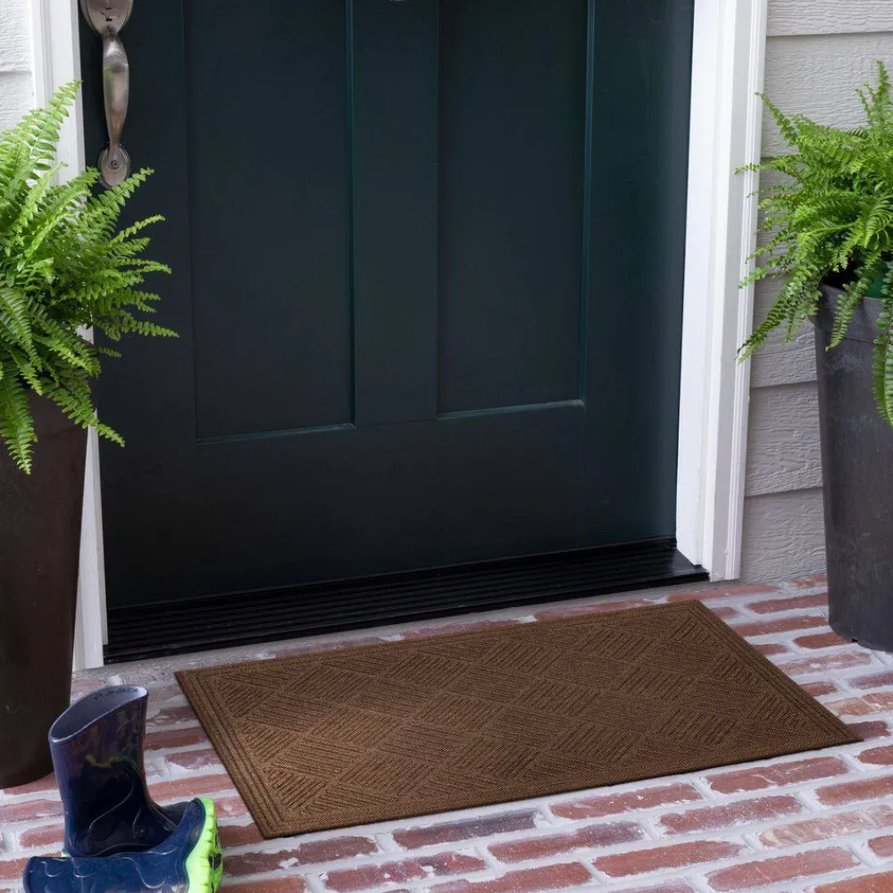 parquet_impressions_jacqu_1.webp Parquet Impressions Jacquard Copper 24 In. X 36 In. Recycled Rubber Indoor/Outdoor Door Mat By Mohawk Home | * Best