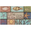 Patchwork Sand And Surf 18 In. X 30 In. Recycled Rubber Door Mat By Mohawk Home | * Best