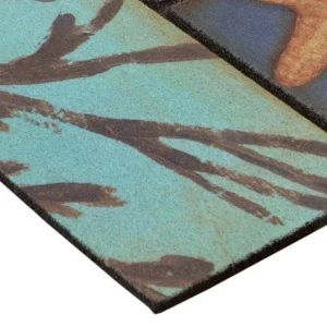 Patchwork Sand And Surf 18 In. X 30 In. Recycled Rubber Door Mat By Mohawk Home | * Best