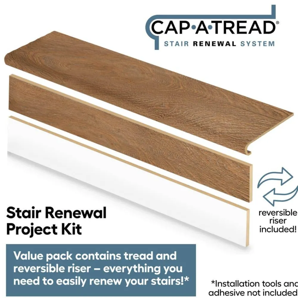perryridge_stair_tread_an_1.webp Perryridge Stair Tread And Reversible Riser Kit 47 In. L X 12-1/8 In. W X 1-11/16 In. T For Stairs 1 In. T By Cap A Tread | * Outlet