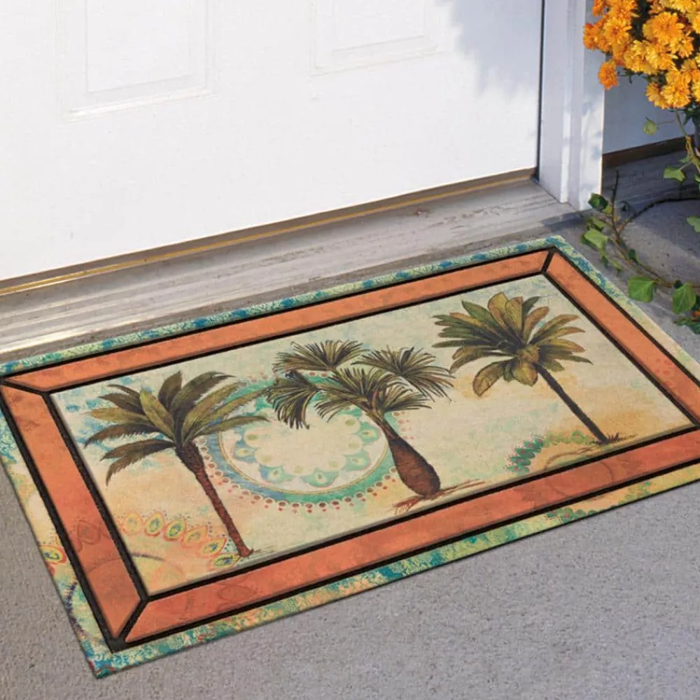 picture_frame_fresco_palm_1.webp Picture Frame Fresco Palm 18 In. X 30 In. Recycled Rubber Door Mat By Mohawk Home | * Best